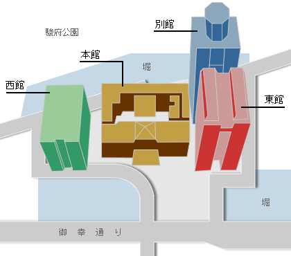 静岡県庁配置図