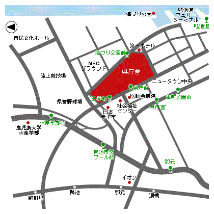 鹿児島県庁周辺案内図
